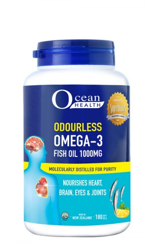 Ocean Health Odourless Omega 3 1000mg Sgel 180s